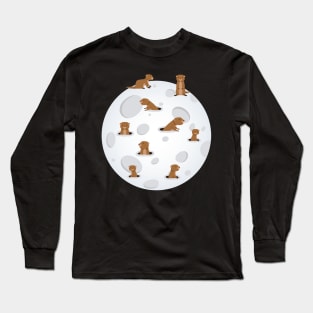 Groundhogs on the Moon Long Sleeve T-Shirt